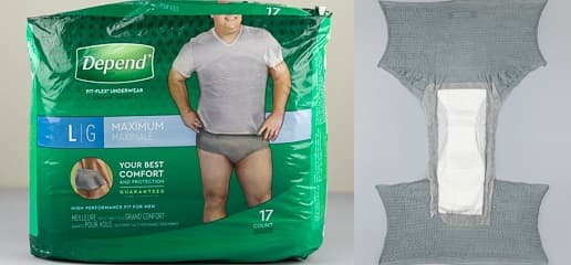 Depend Maximum Underwear Large adult diaper review