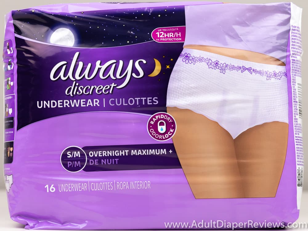 Always Discreet Overnight Maximum Small Medium Underwear