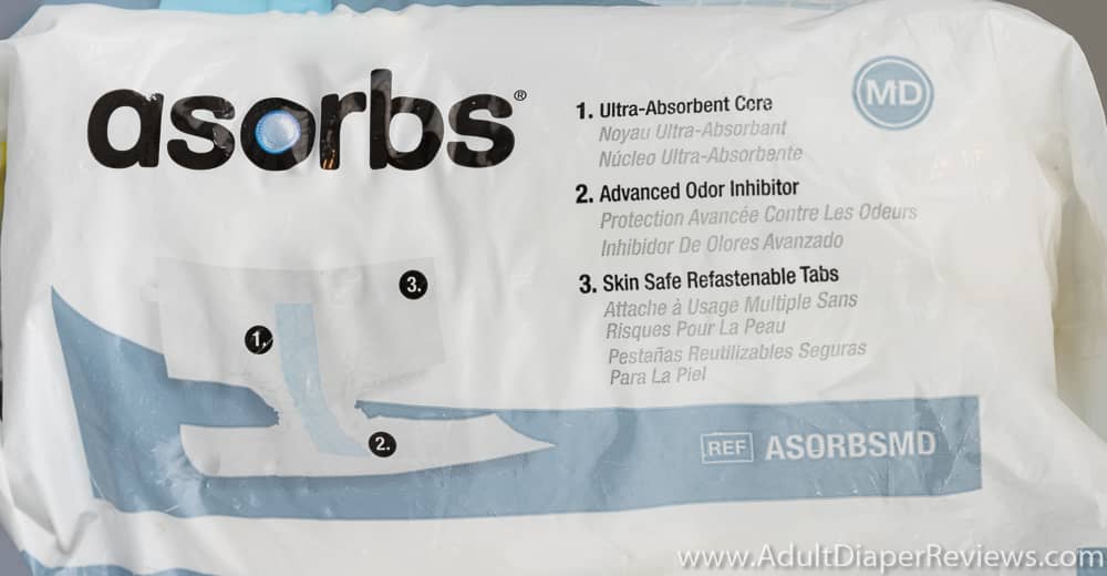 Medline Asorbs Adult Diaper Bag Top