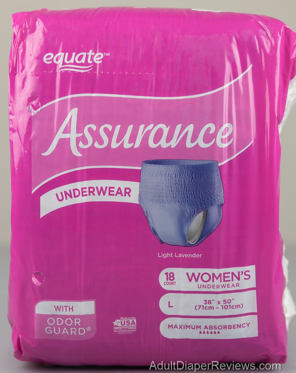 Review Assurance Equate Walmart Womens Underwear Large