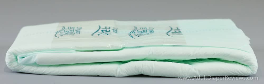 Side view showing thickness of Chrysan Adult Diapers 