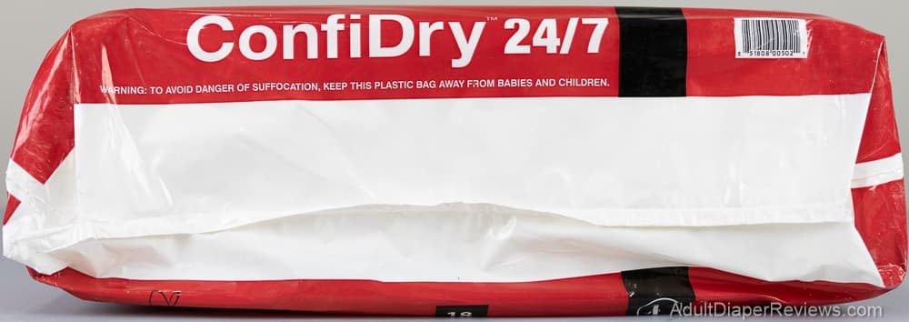 Bottom of Bag ConfiDry 24-7 Max Absorbency