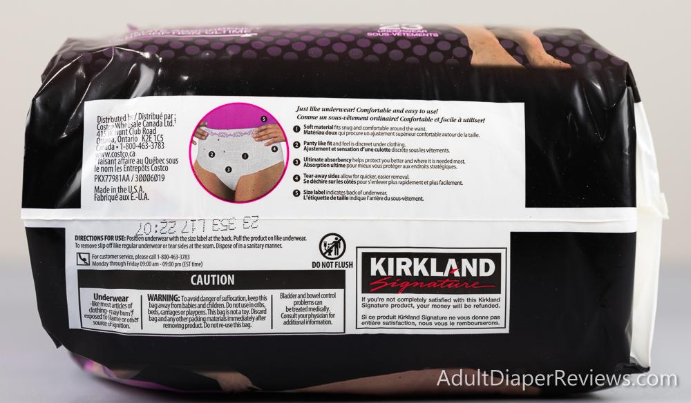 Costco Kirkland Underwear for Women Bag Left