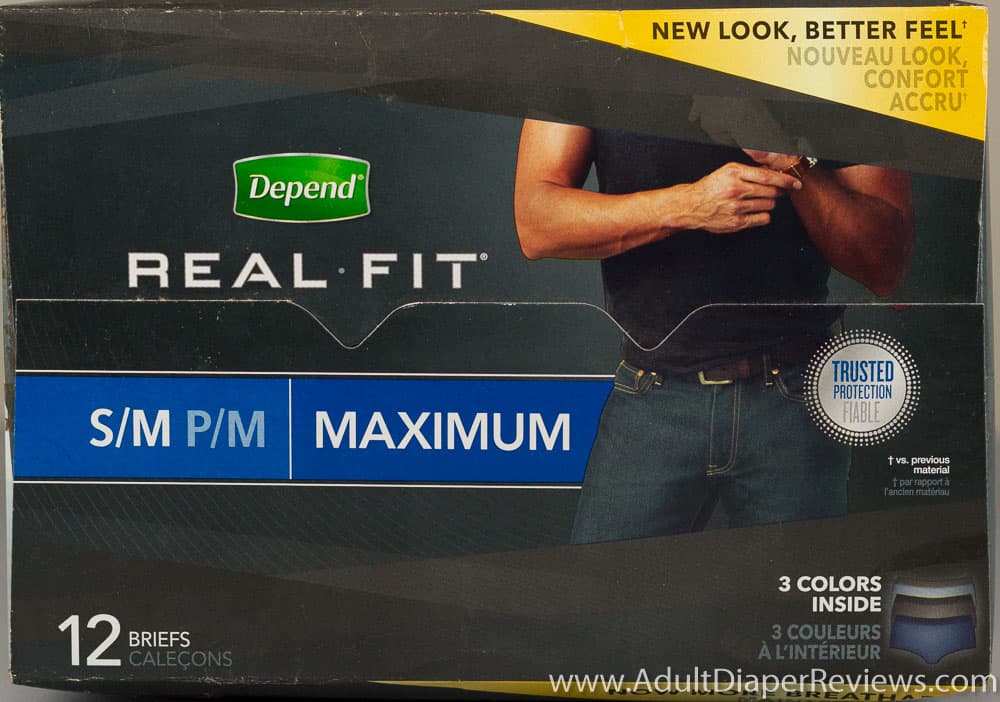 Depend Real-Fit Men Maximum Small Medium Adult Underwear Bag Top