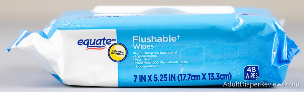 Equate Walmart Flushable Wipes bag Top