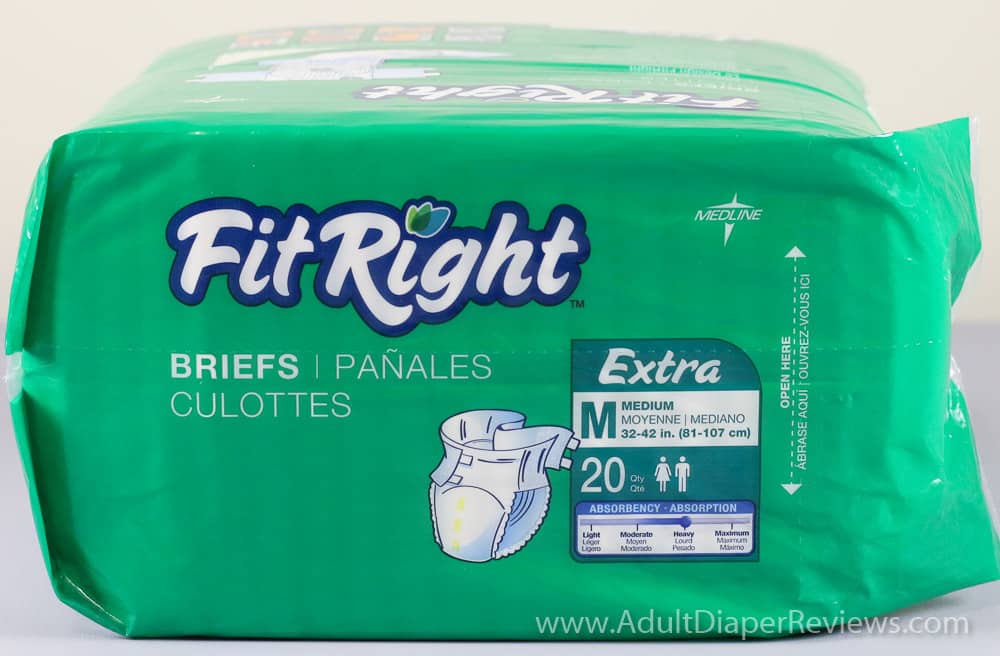 Fit Right Extra Briefs Medium Old Bag Left