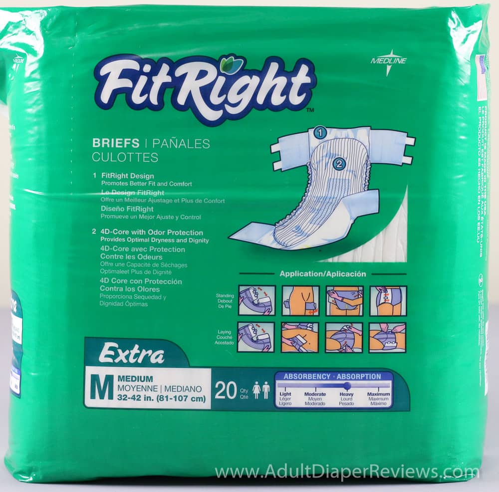 Product Review Fit Right Extra Briefs Medium Old Bag