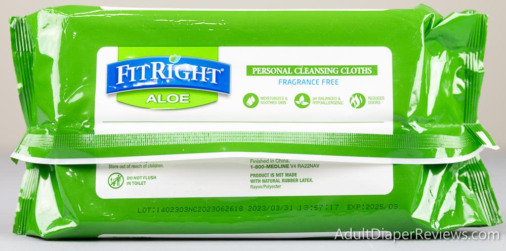 Fitright With Aloe Wipes Bag Bottom