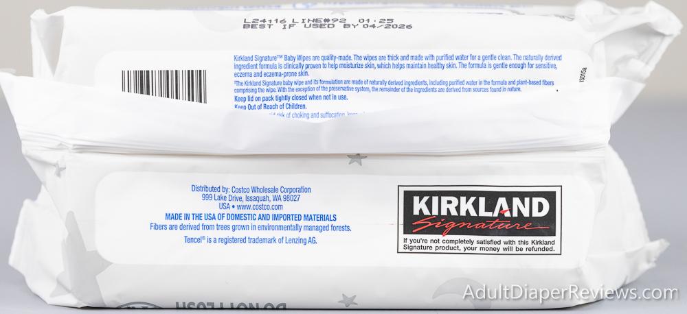 Kirkland Baby Wipes Fragrance Free Bag Bottom