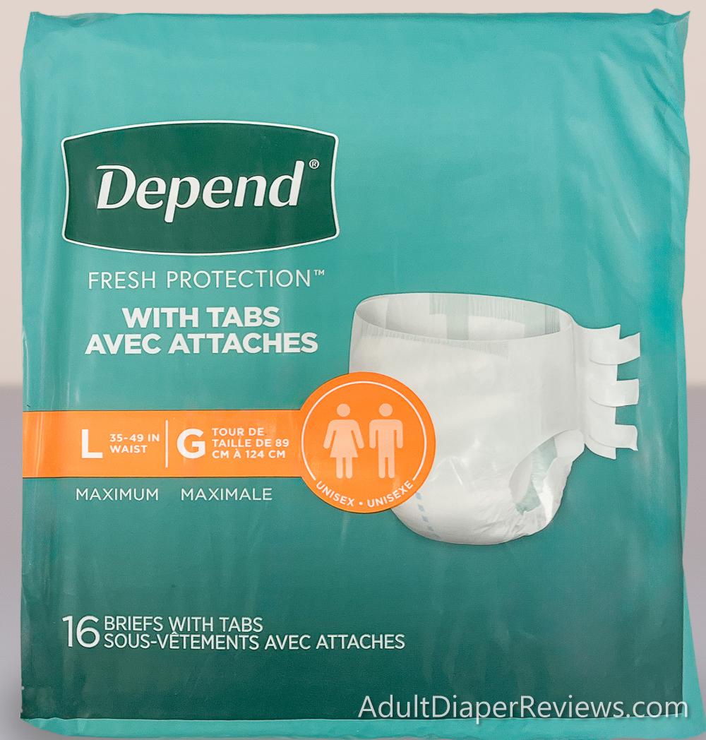 New Depend Adult Diapers detailed bag picture