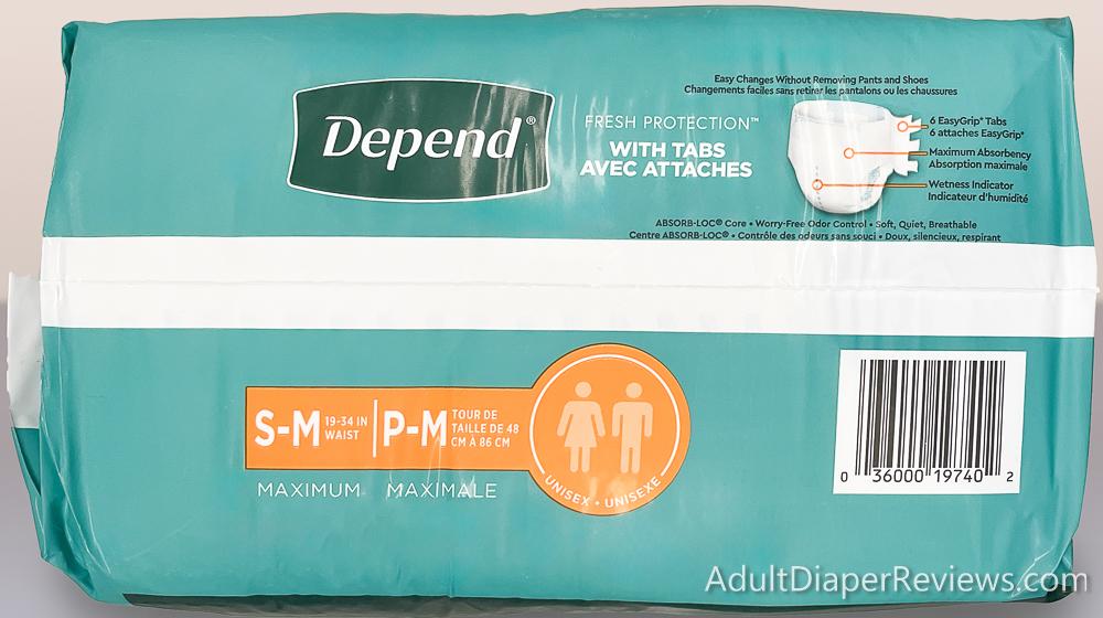 New Depend Protection With Tabs Medium UPC