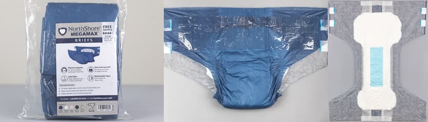 Northshore MegaMax Briefs Large Blue adult diaper pictures