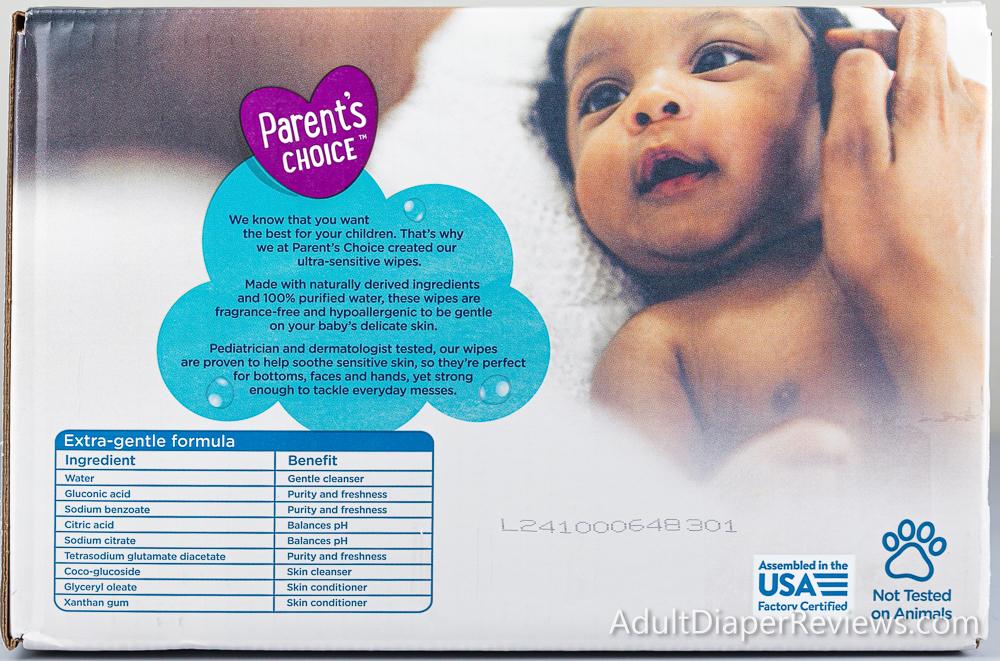 Product Review Parents Choice Ultra Sensitive Wipes Information