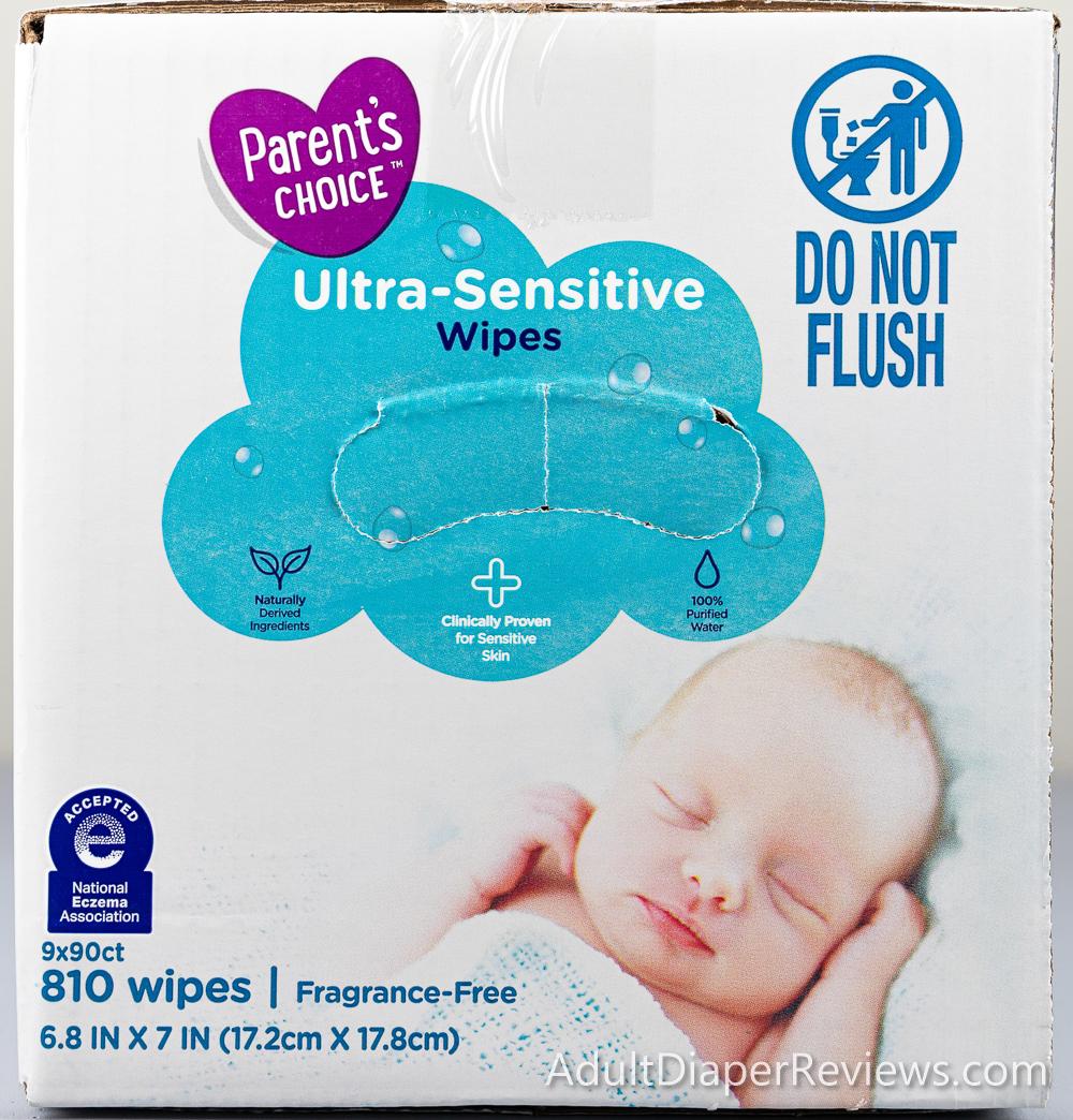 Parents Choice Ultra Sensitive Wipes Box Left