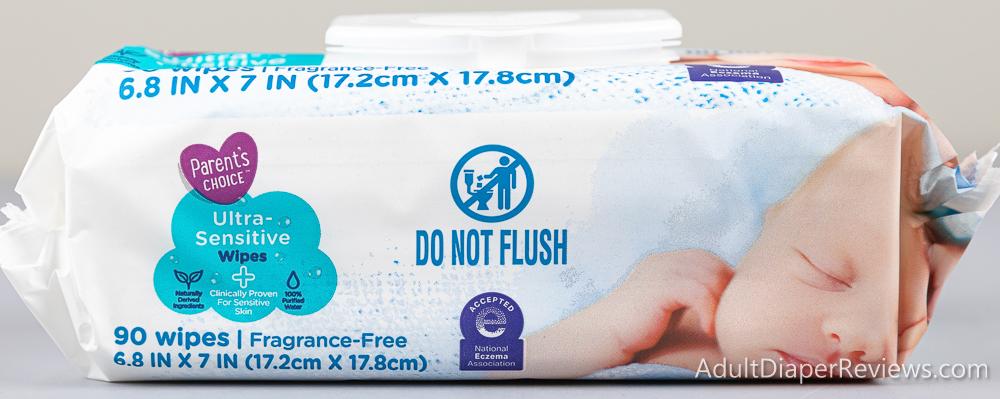 Parents Choice Ultra Sensitive Wipes Bag Left Side