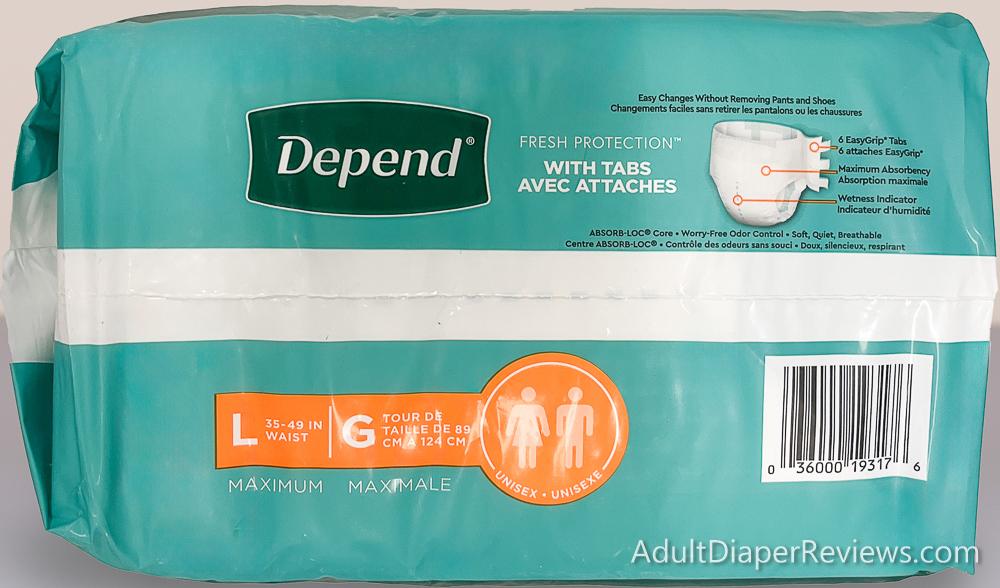 New Depend Adult Diapers UPC