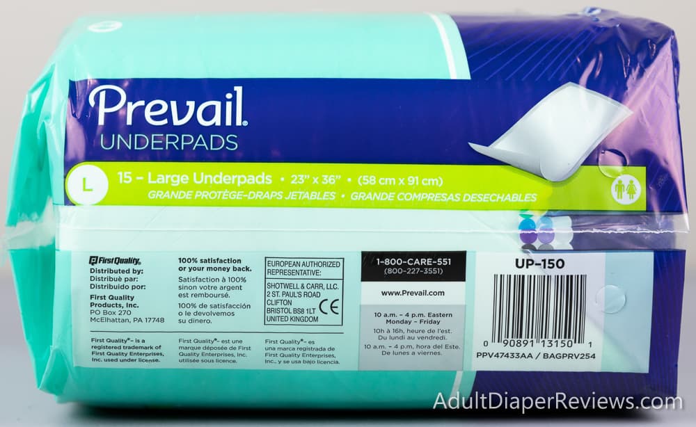 Prevail Underpads Large with UPC Old Bag