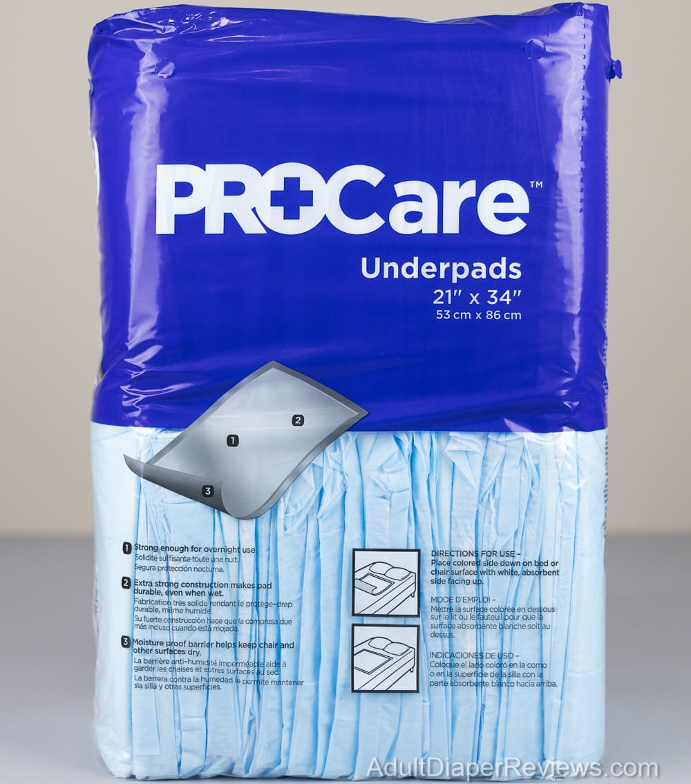 Product Review ProCare Underpads Light Absorbency Information