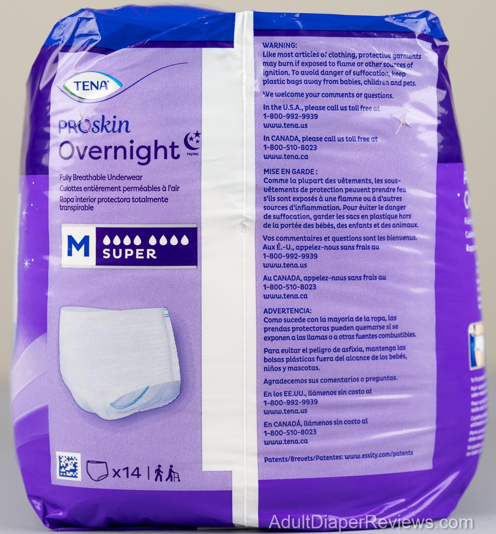 Tena Proskin Overnight Underwear Super Medium Bag Left